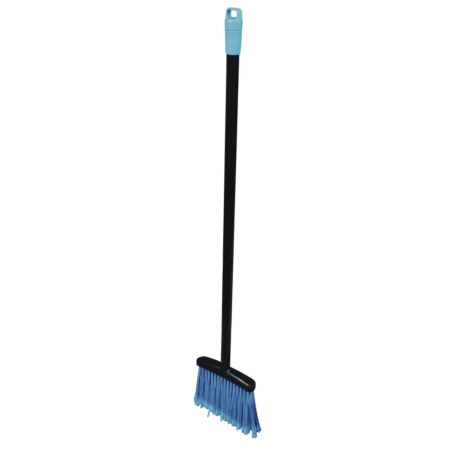 Lobby Dust Pan Broom, 36.86", Black/Blue