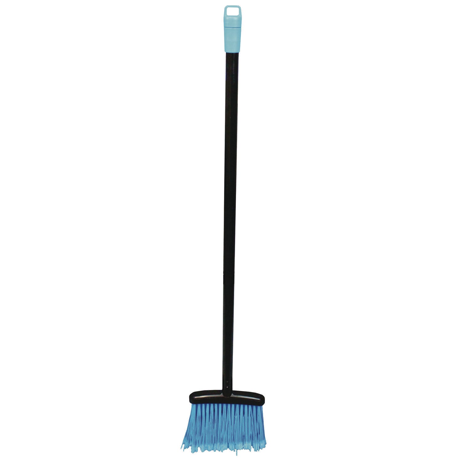 Lobby Dust Pan Broom, 36.86", Black/Blue