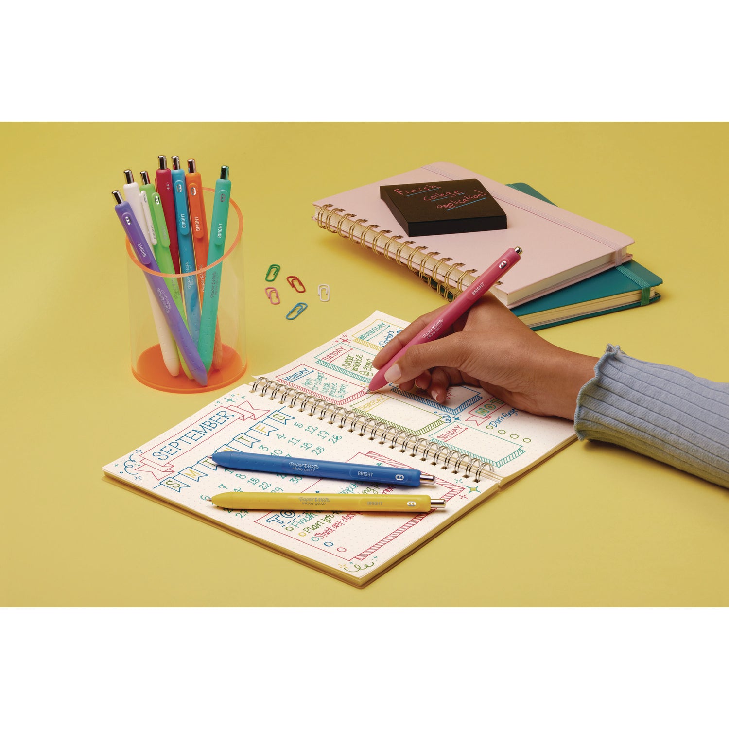 inkjoy-gel-bright-retractable-pen-medium-07-mm-assorted-ink-barrel-colors-6-pack_pap2173765 - 2