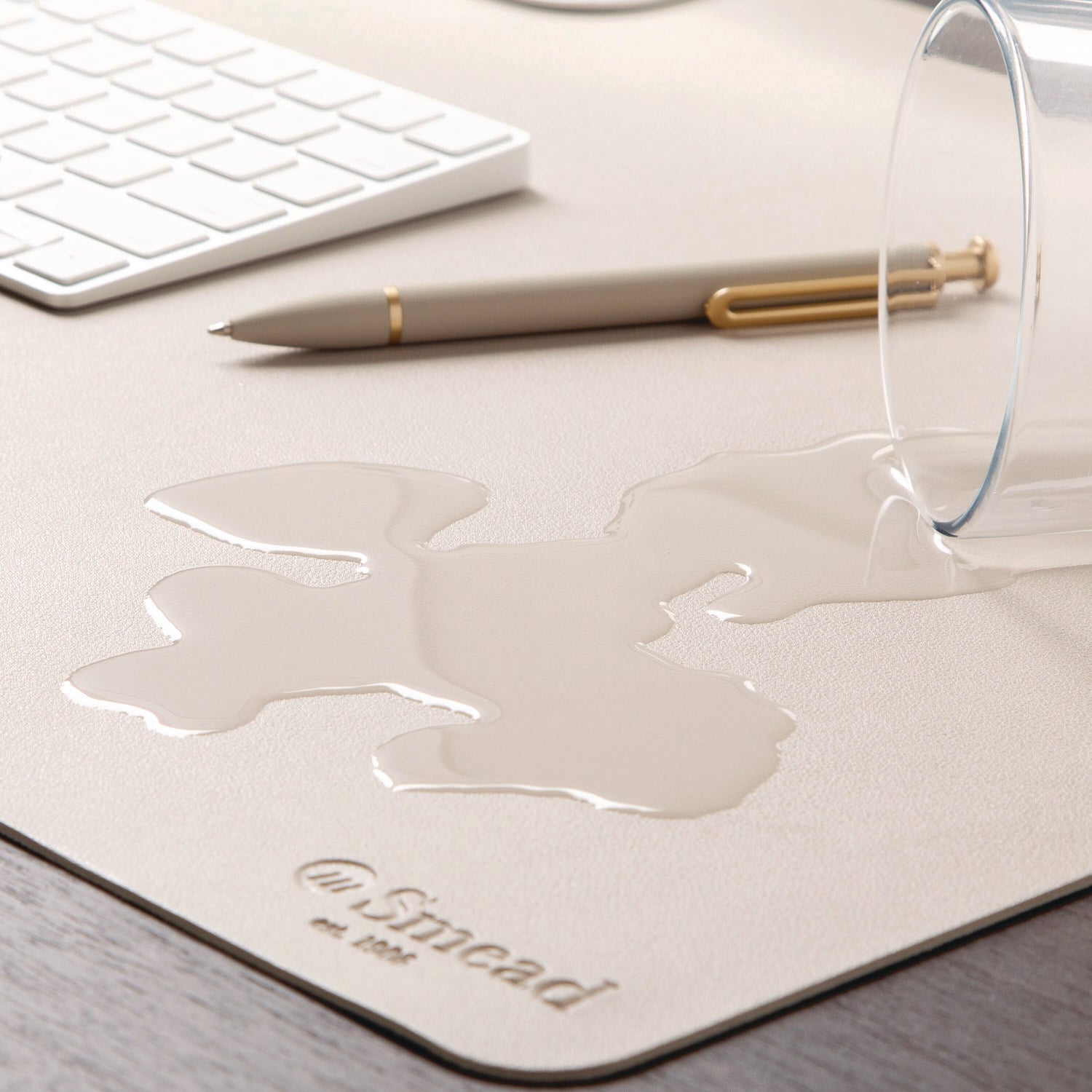Vegan Leather Desk Pads, 31.5 x 15.7, SandStone