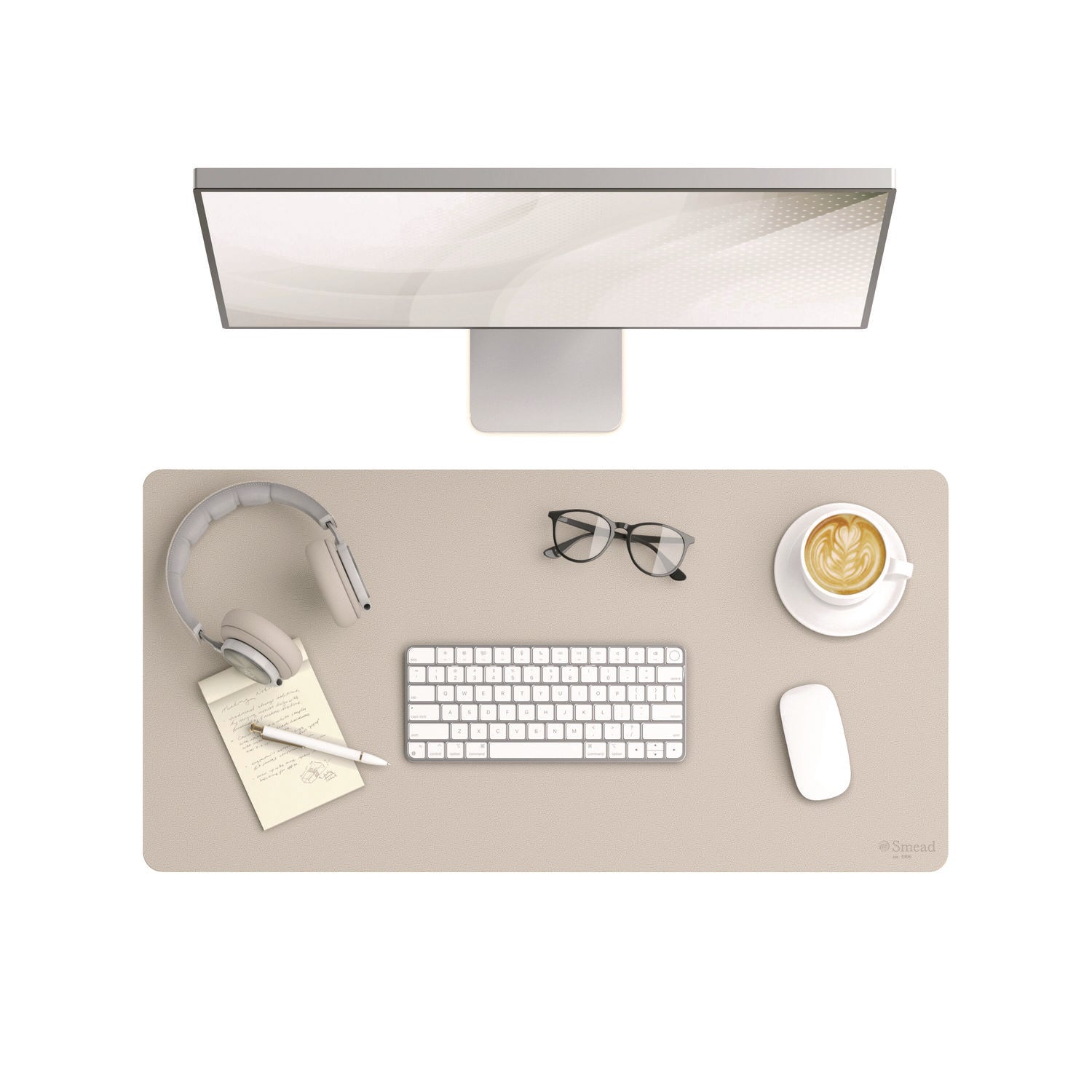 Vegan Leather Desk Pads, 31.5 x 15.7, SandStone