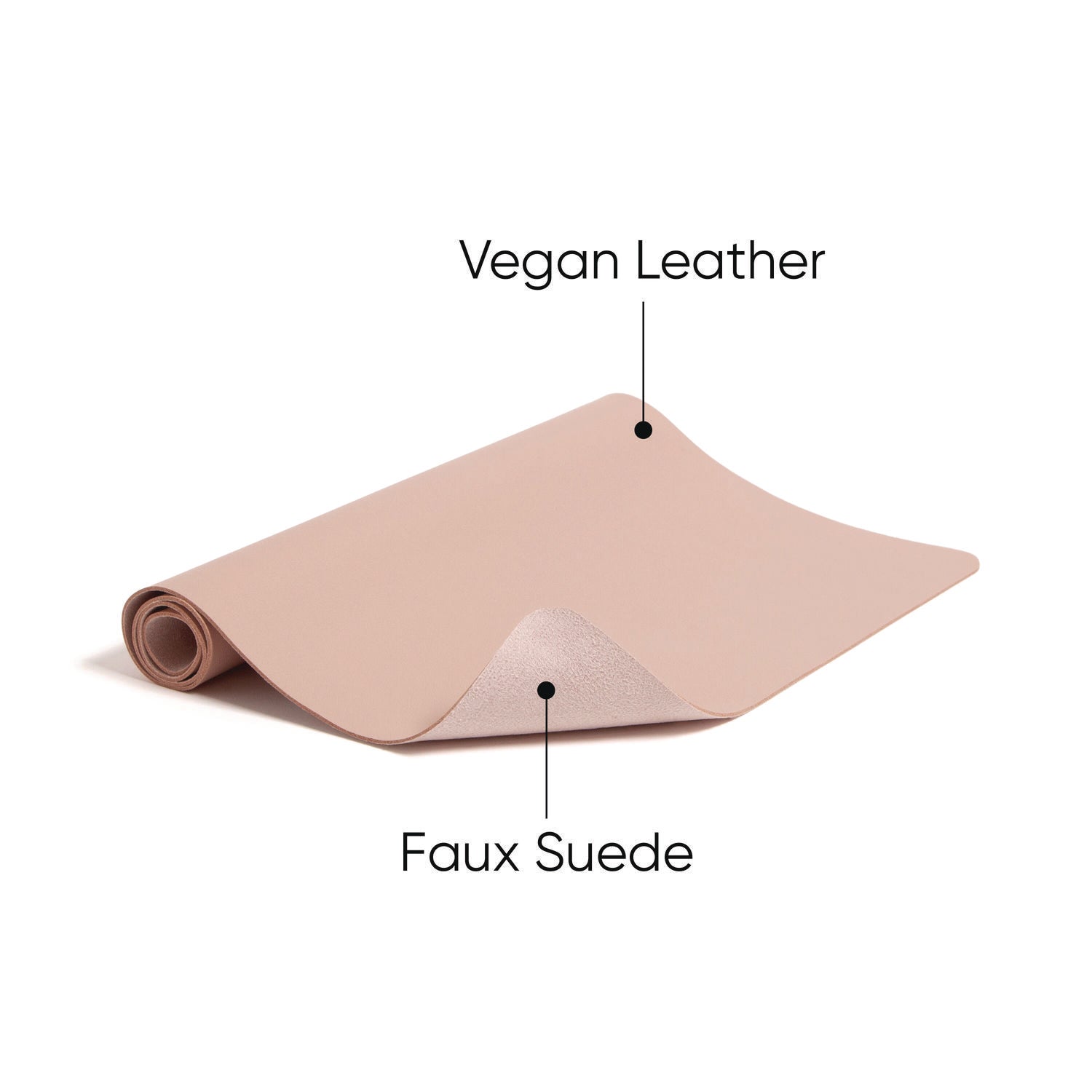 Vegan Leather Desk Pads, 23.6 x 13.7, Light Pink