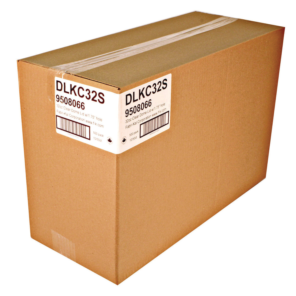 Kal-Clear/Nexclear Drink Cup Lids, Dome Lid, Fits 32 oz Cold Cups, Clear, 500/Carton