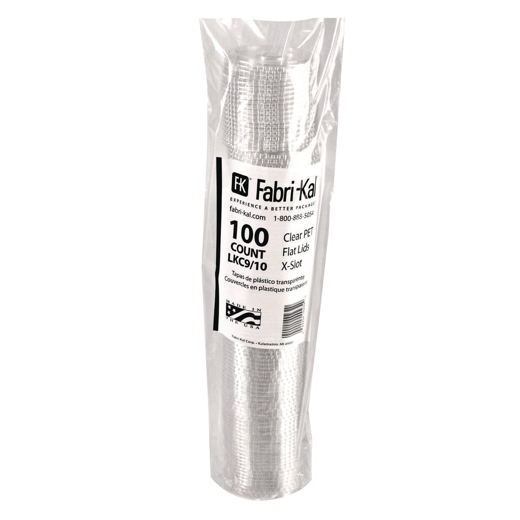 Kal-Clear/Nexclear Drink Cup Lids, Straw X-Slot, Fits 9 to 10 oz Cold Cups, Clear, 2,500/Carton