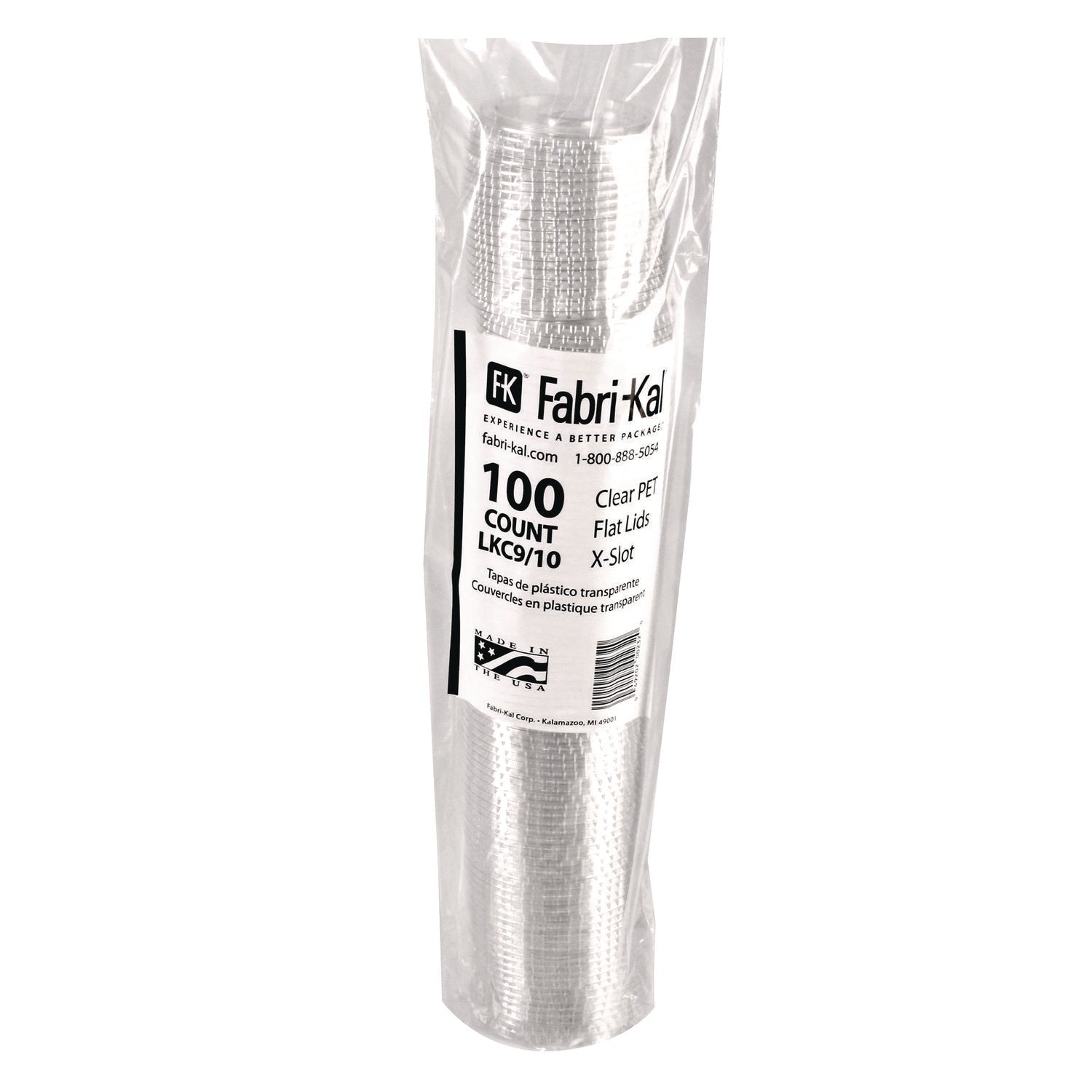 Kal-Clear/Nexclear Drink Cup Lids, Straw X-Slot, Fits 9 to 10 oz Cold Cups, Clear, 2,500/Carton