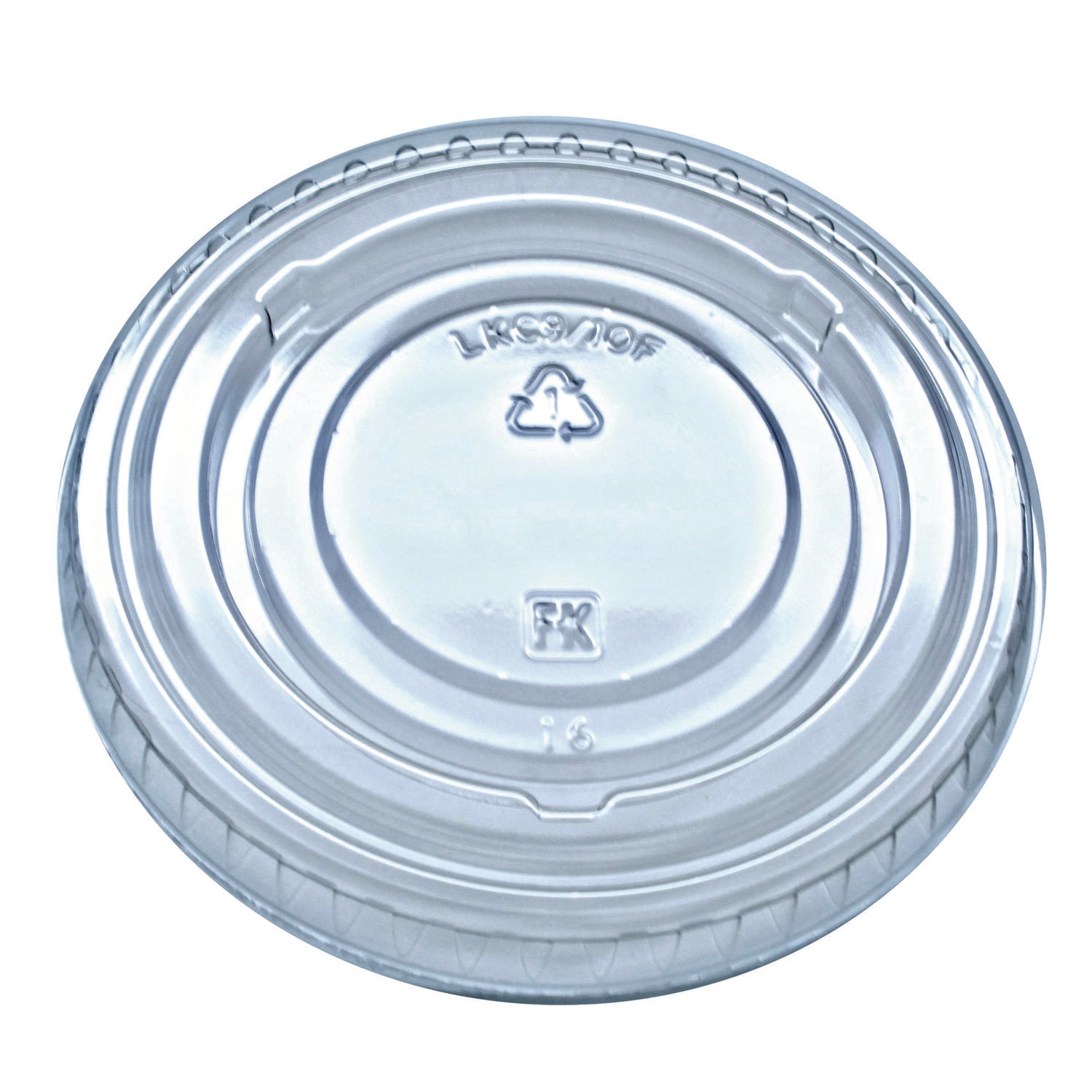 Kal-Clear/Nexclear Drink Cup Lids, Flat No-Slot, Fits 9 to 10 oz Cold Cups, Clear, 2,500/Carton