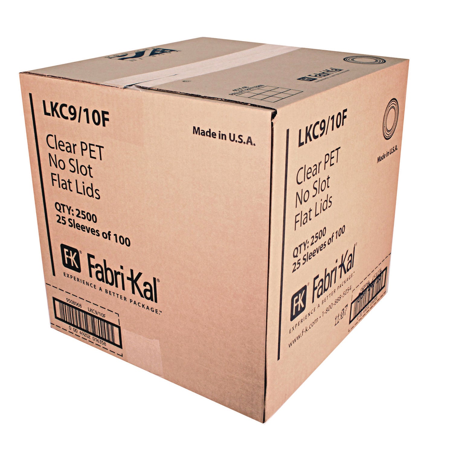 Kal-Clear/Nexclear Drink Cup Lids, Flat No-Slot, Fits 9 to 10 oz Cold Cups, Clear, 2,500/Carton
