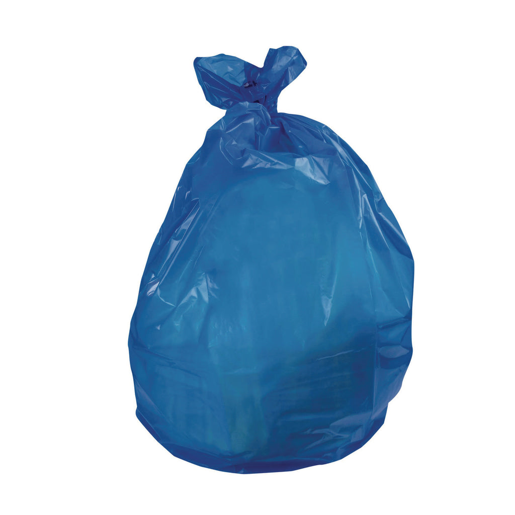 Healthcare Biohazard Printed Can Liners, 20-30 gal, 1.3 mil, 30" x 43", Blue, 200/Carton