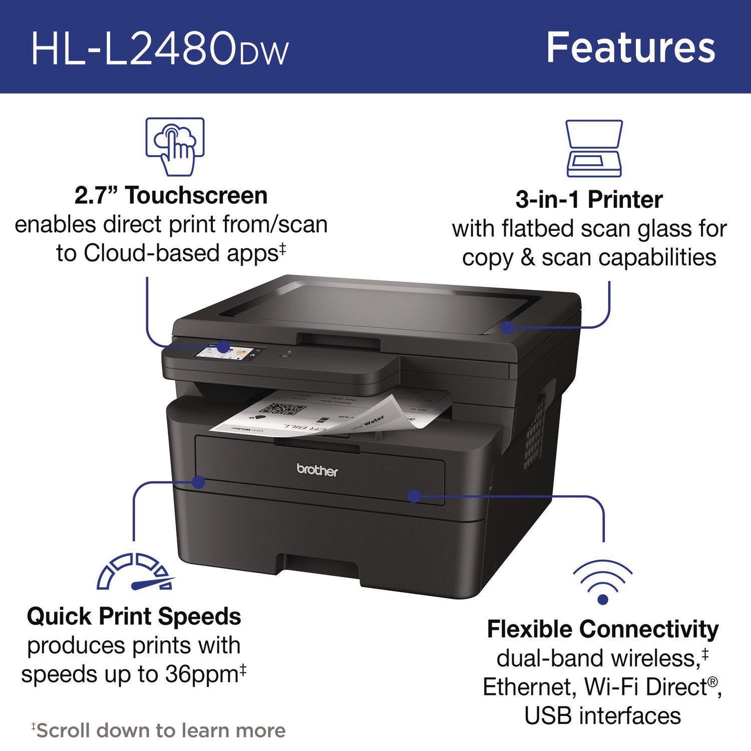 wireless-hl-l2480dw-compact-monochrome-multi-function-laser-printer-copy-print-scan_brthll2480dw - 4