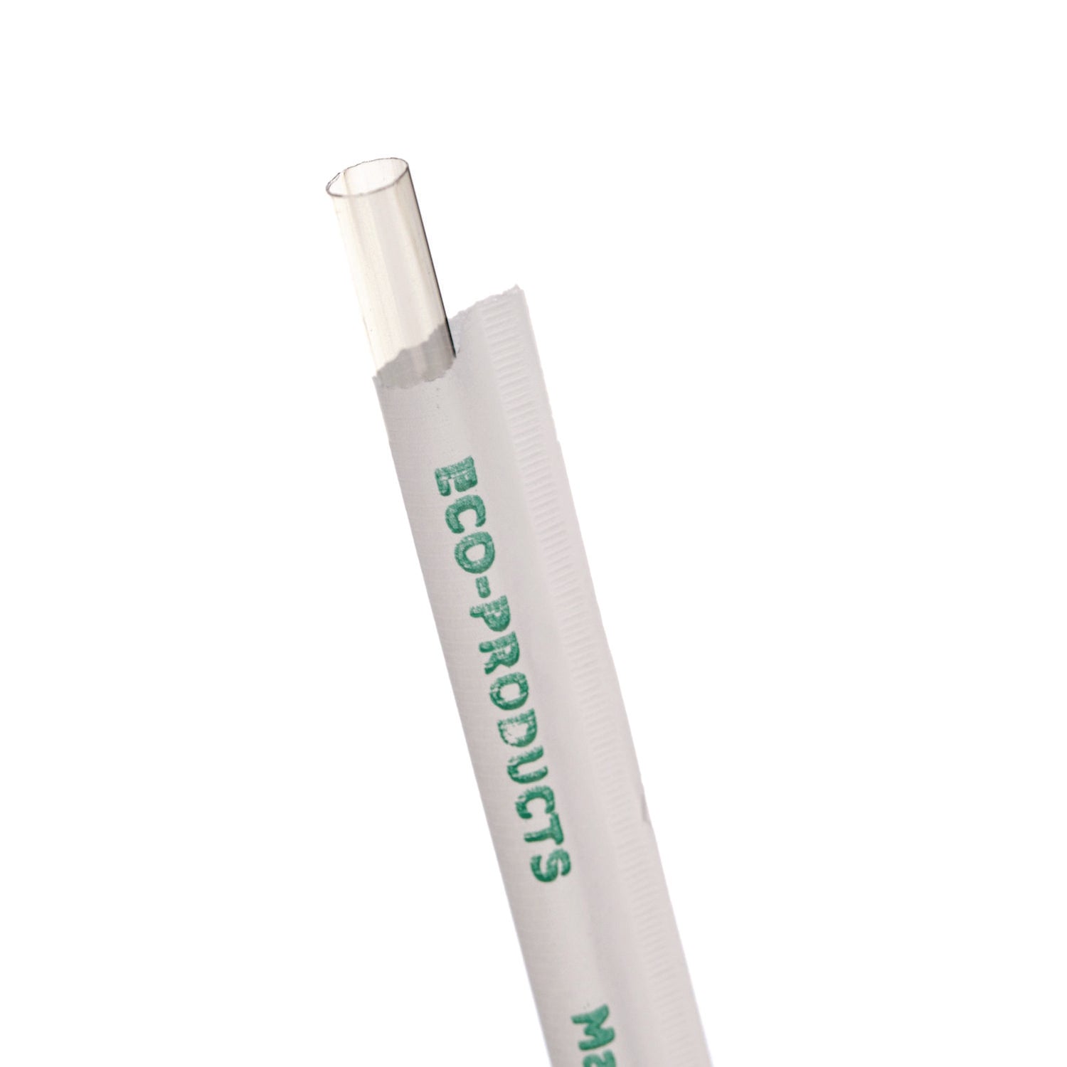Clear Wrapped Straw, 7.75", PLA, 400/Pack, 24 Packs/Carton - 