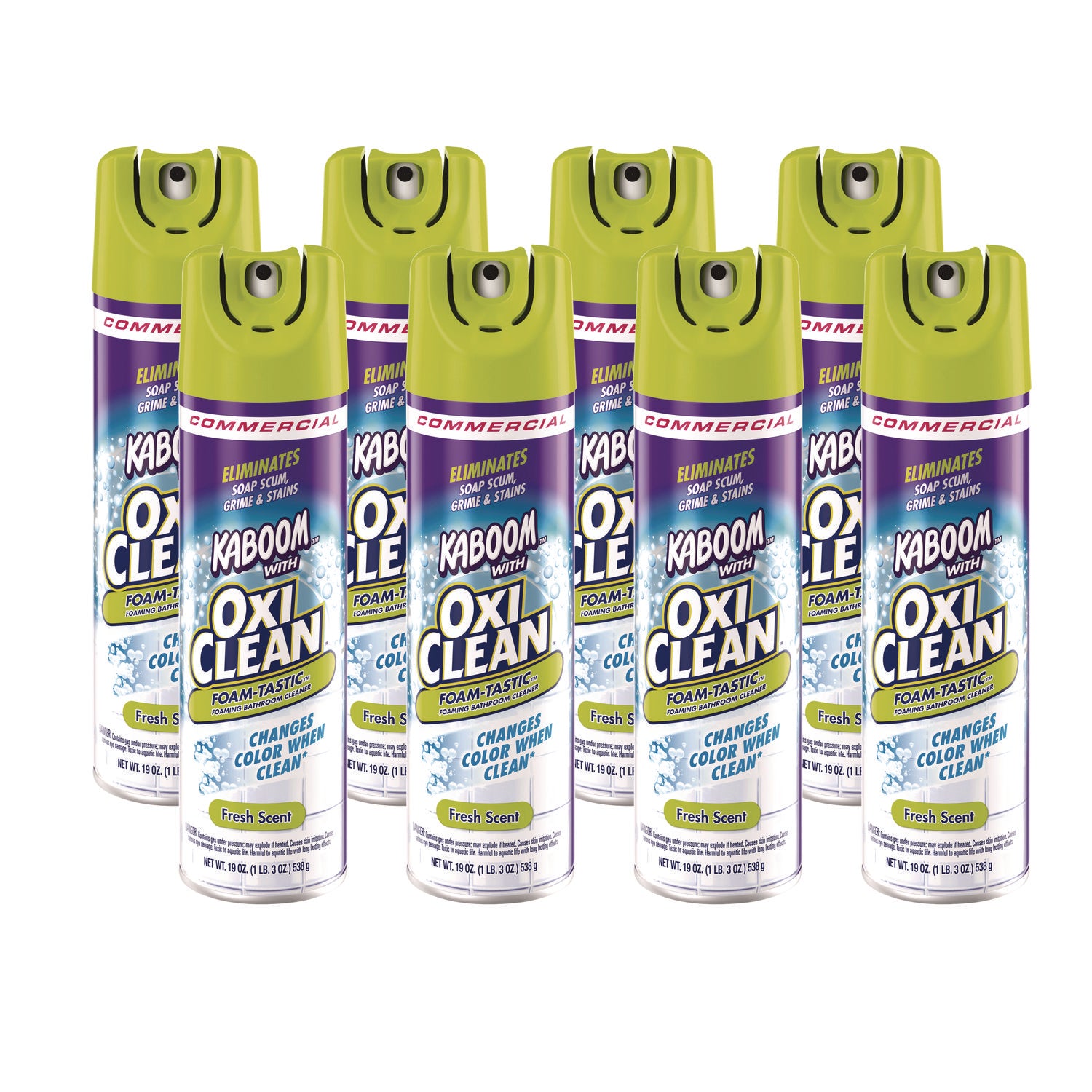Foamtastic Bathroom Cleaner, Fresh Scent, 19 oz Spray Can, 8/Carton