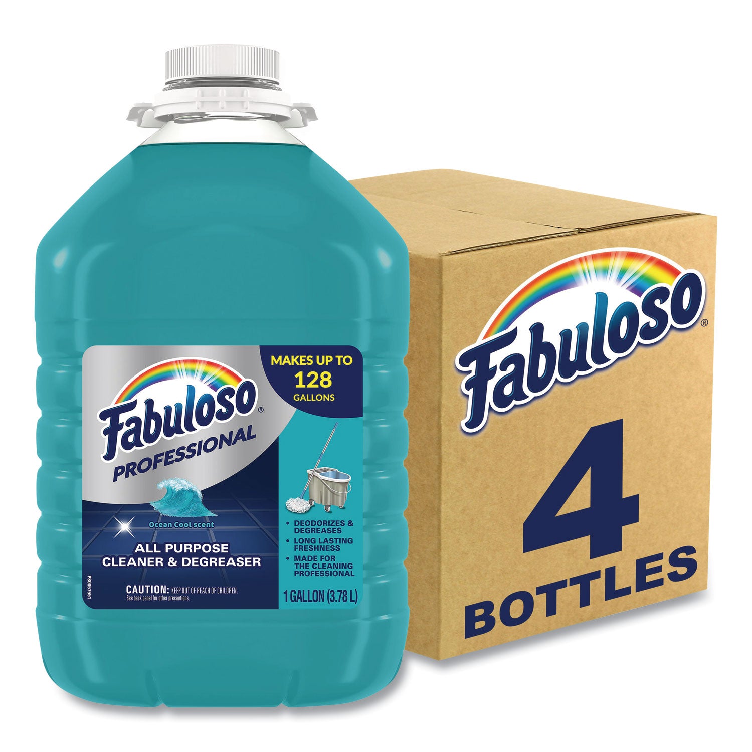 All-Purpose Cleaner, Ocean Cool Scent, 1 gal Bottle, 4/Carton