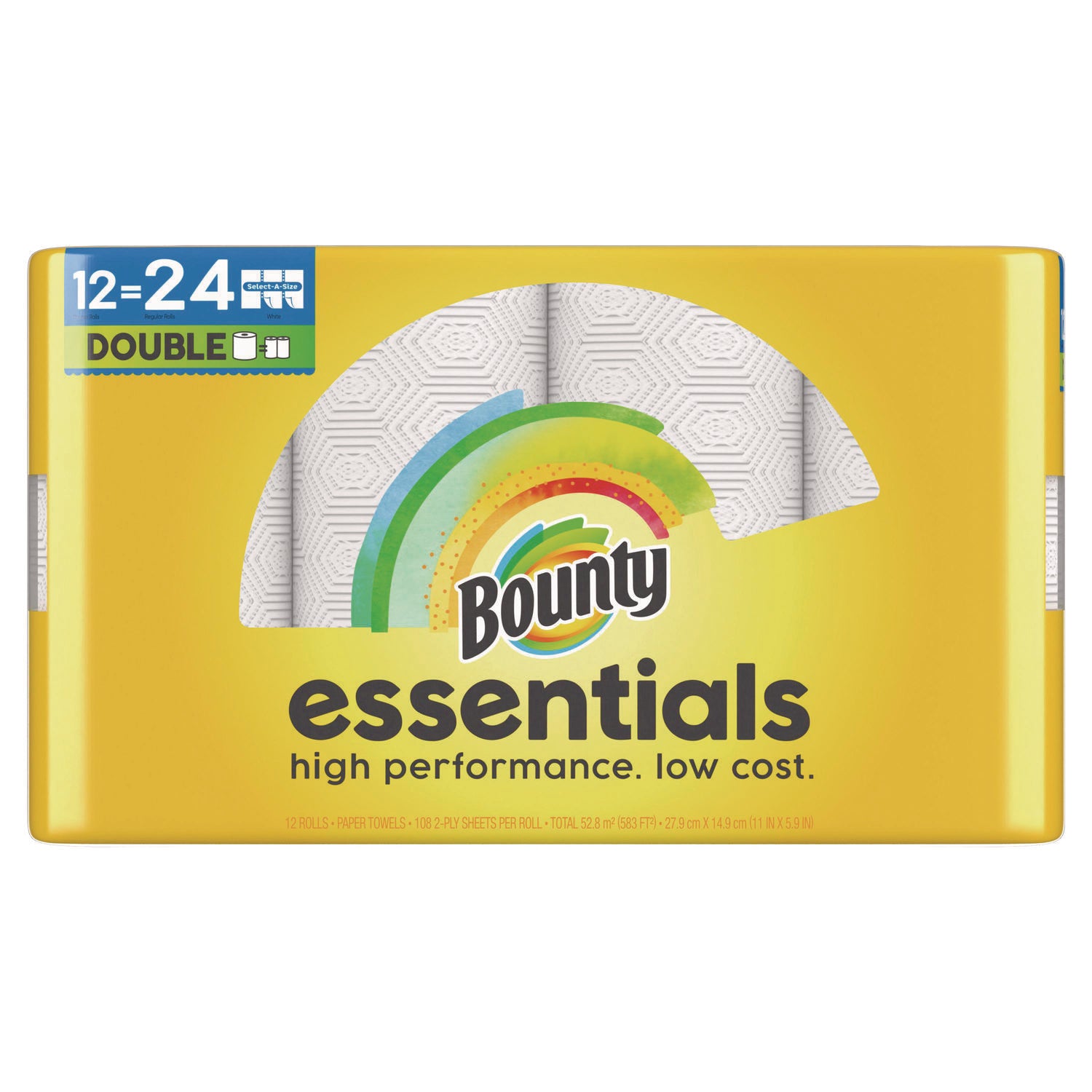 essentials-select-a-size-kitchen-roll-paper-towels-2-ply-108-sheets-roll-12-rolls-carton_pgc11093 - 1