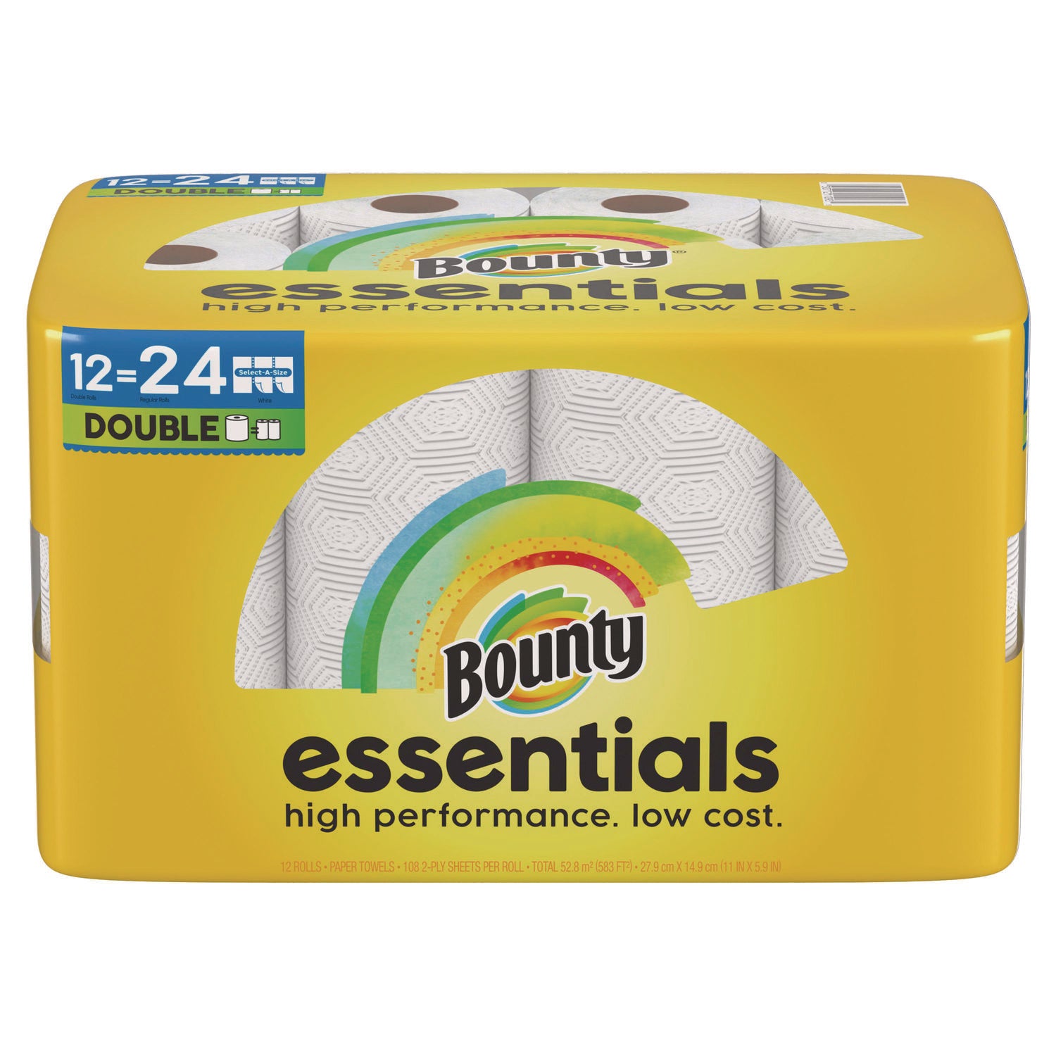 essentials-select-a-size-kitchen-roll-paper-towels-2-ply-108-sheets-roll-12-rolls-carton_pgc11093 - 2