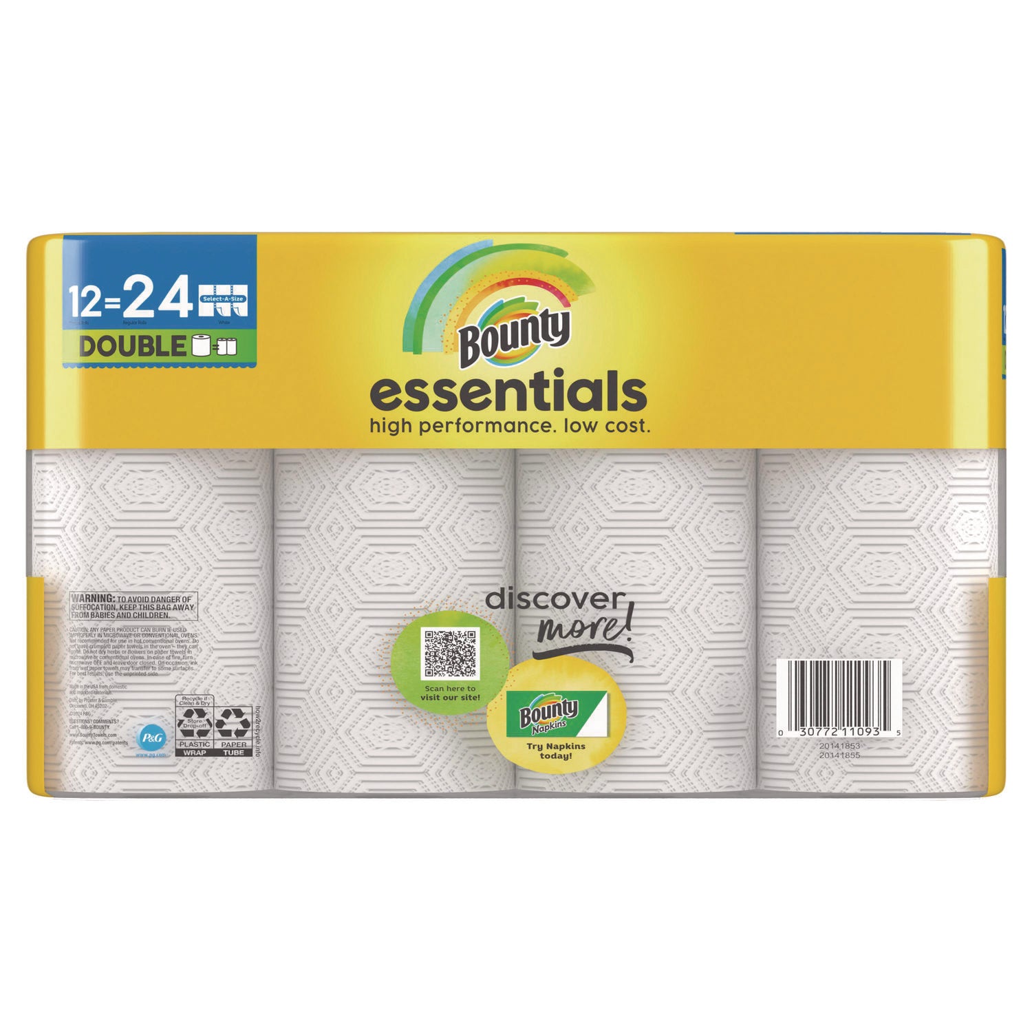 essentials-select-a-size-kitchen-roll-paper-towels-2-ply-108-sheets-roll-12-rolls-carton_pgc11093 - 5