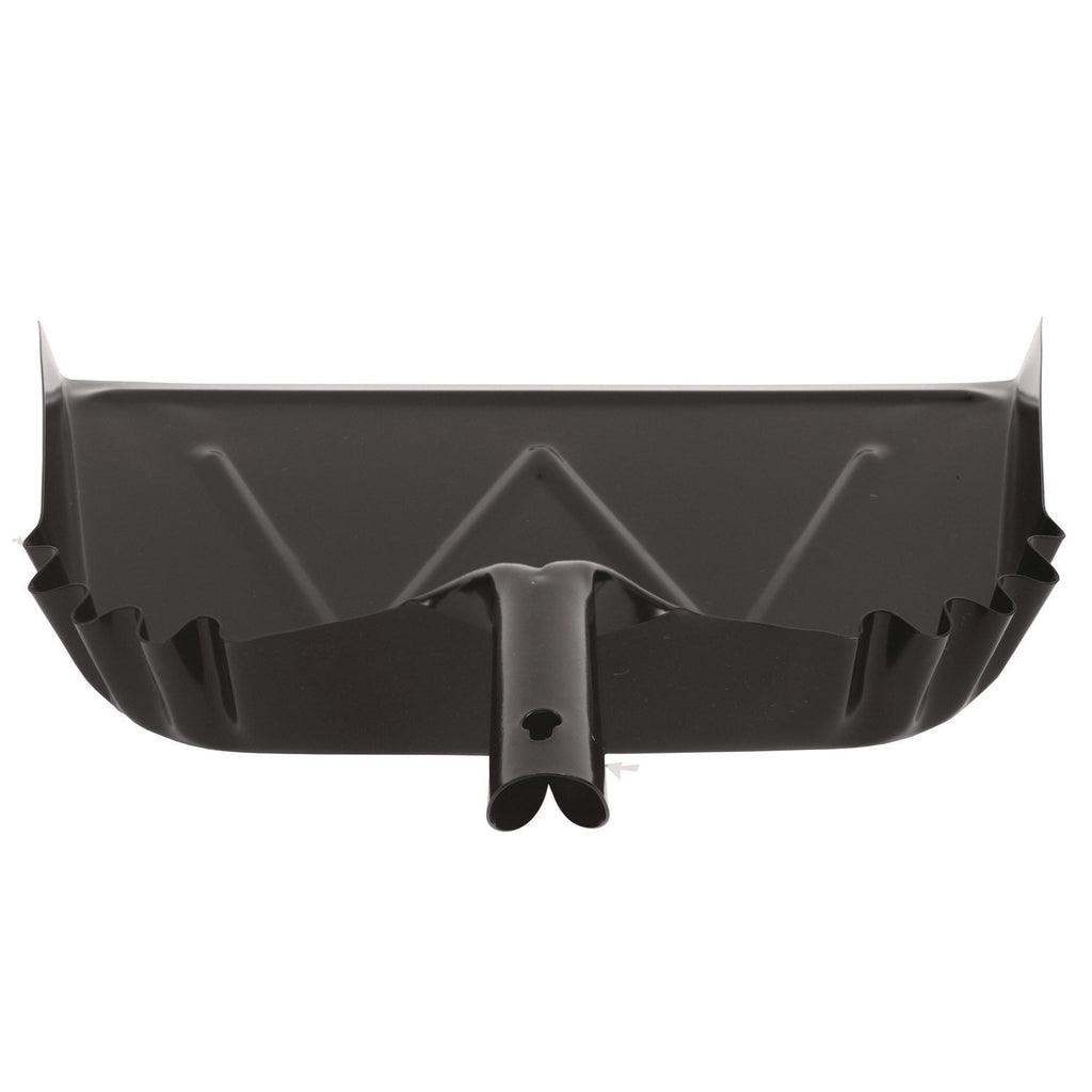 Heavy-Duty Commercial Dust Pan, 16 x 15.5, 5.38" Handle, 20-Gauge Steel, Black