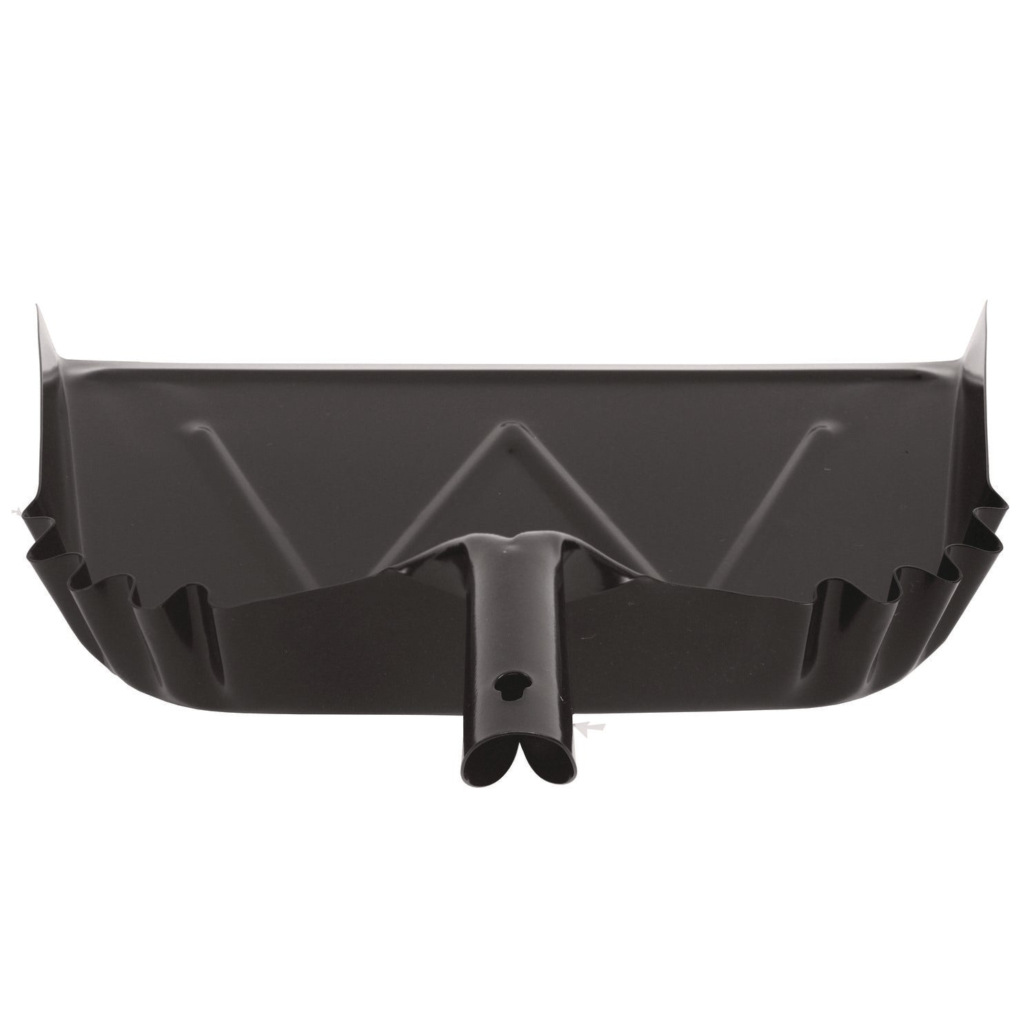 Heavy-Duty Commercial Dust Pan, 16 x 15.5, 5.38" Handle, 20-Gauge Steel, Black