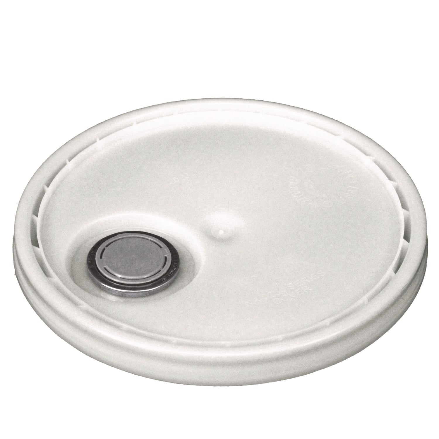 Utility Bucket with Lid, 5 gal, Polyethylene, White, 11.25" dia