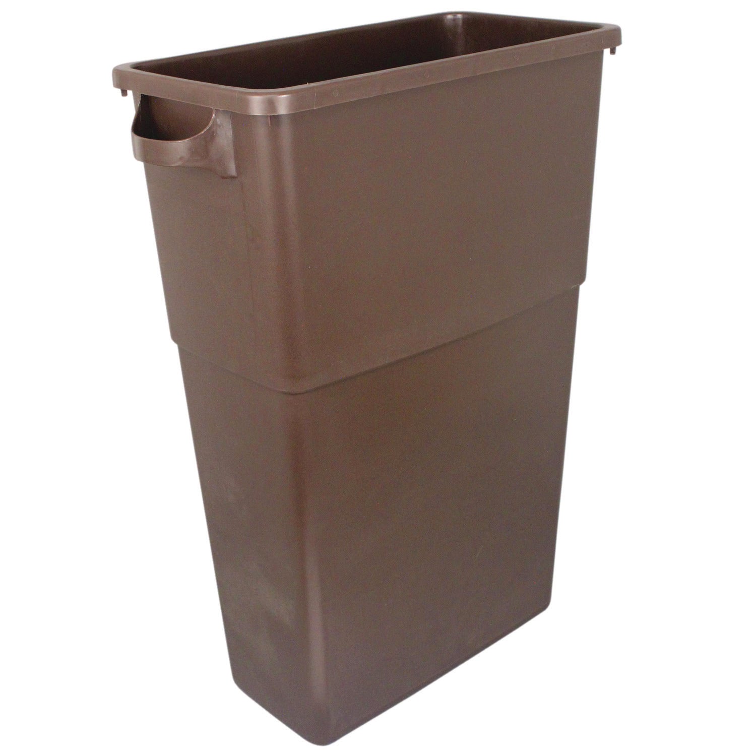 Thin Bin Containers, 23 gal, Polyethylene, Brown - 