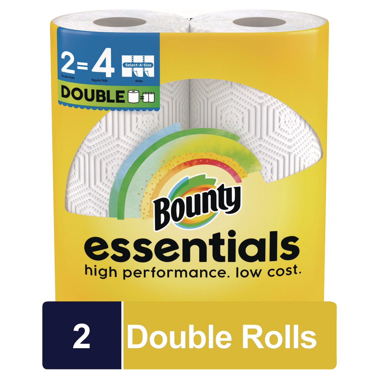 essentials-select-a-size-kitchen-roll-paper-towels-2-ply-white-108-sheets-roll-2-pack-8-packs-carton_pgc14019 - 2