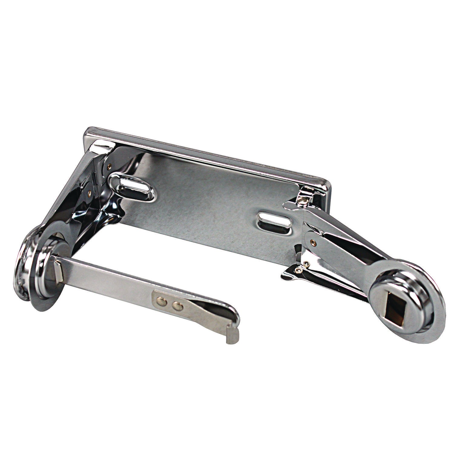 Single Roll Toilet Tissue Dispenser, 6.5 x 4.5 x 2.75, Chrome, 1 Dozen
