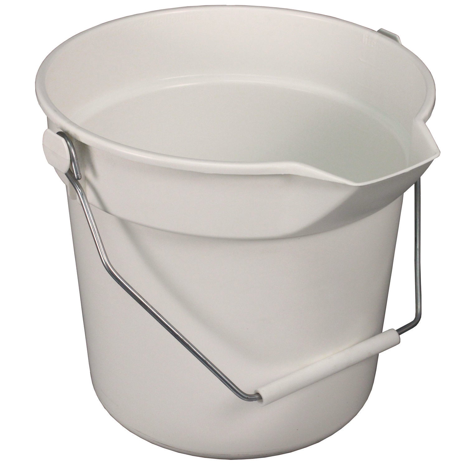 Deluxe Heavy-Duty Bucket, 10 qt, Polypropylene, Gray, 10.63" dia - 