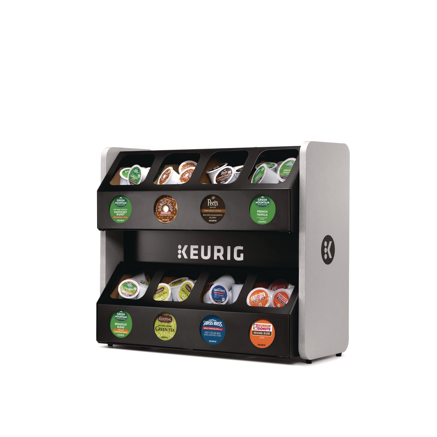 Premium K-Cup Pod Storage Rack 8-Sleeve, 16 x 21 x 18, Black - 4