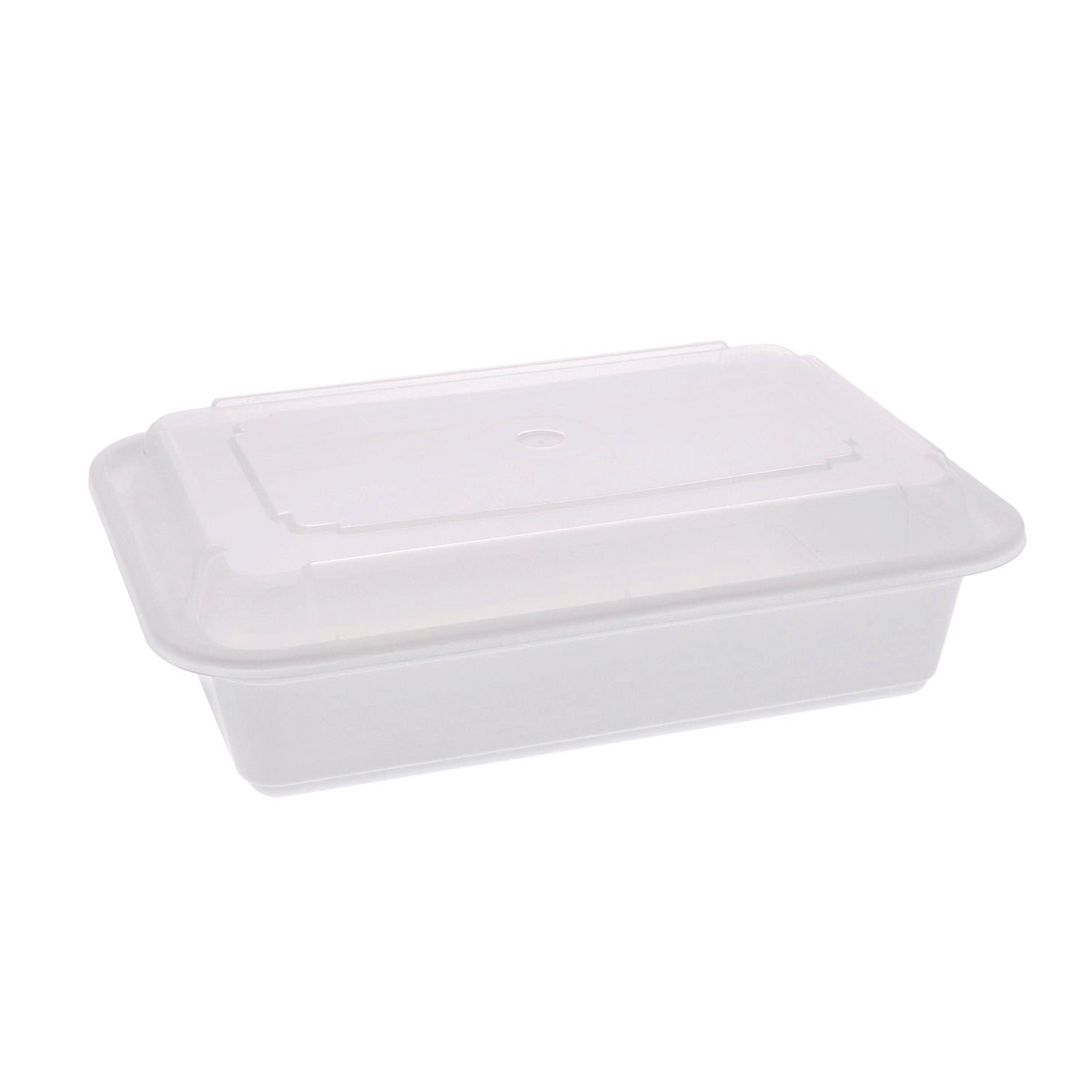 Newspring VERSAtainer Microwavable Containers, 8.8 x 6 x 2.5, White/Clear, Base/Lid Combo, 150/Carton