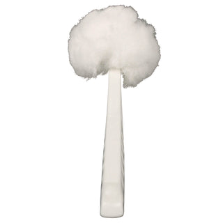 Deluxe Toilet Bowl Mop, 10" Handle, 4.5" Mop Head, White, 25/Carton