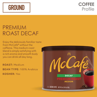 Ground Coffee, Premium Roast Decaf, 24 oz Can
