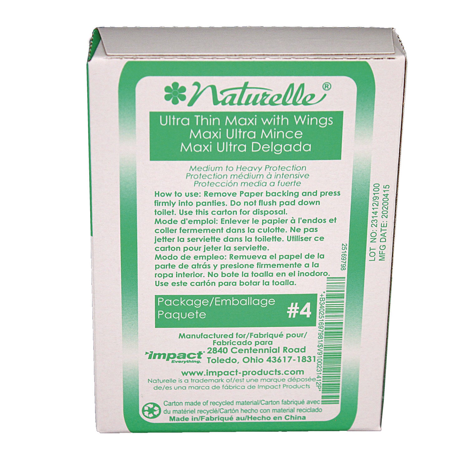 naturelle-maxi-pads-#4-ultra-thin-with-wings-200-individually-wrapped-carton_imp25169798 - 3