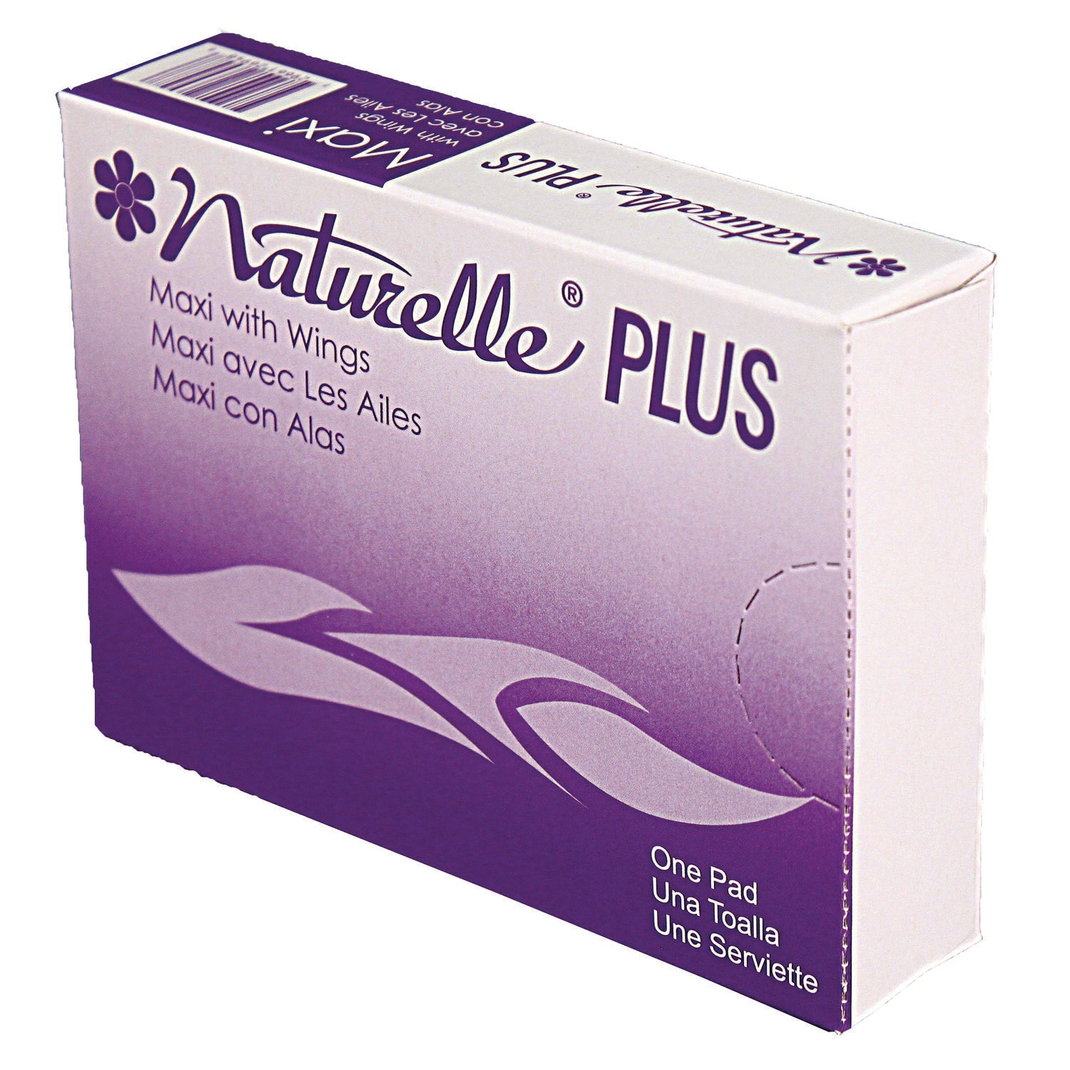 Naturelle Maxi Pads Plus, #4 with Wings, 250 Individually Wrapped/Carton