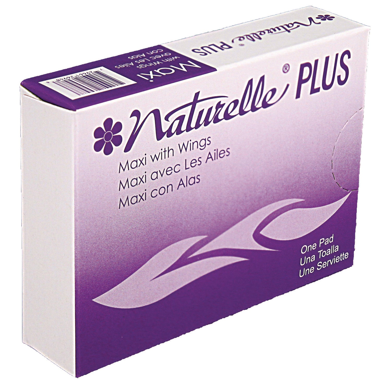 Naturelle Maxi Pads Plus, #4 with Wings, 250 Individually Wrapped/Carton