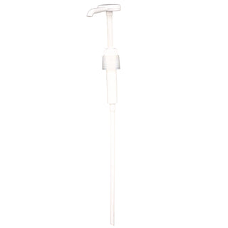 Economy Plastic Dispensing Pump with Senior Rieke Adapter for 5 gal Pails and 38 mm Screwcap for 1 gal Jugs, White