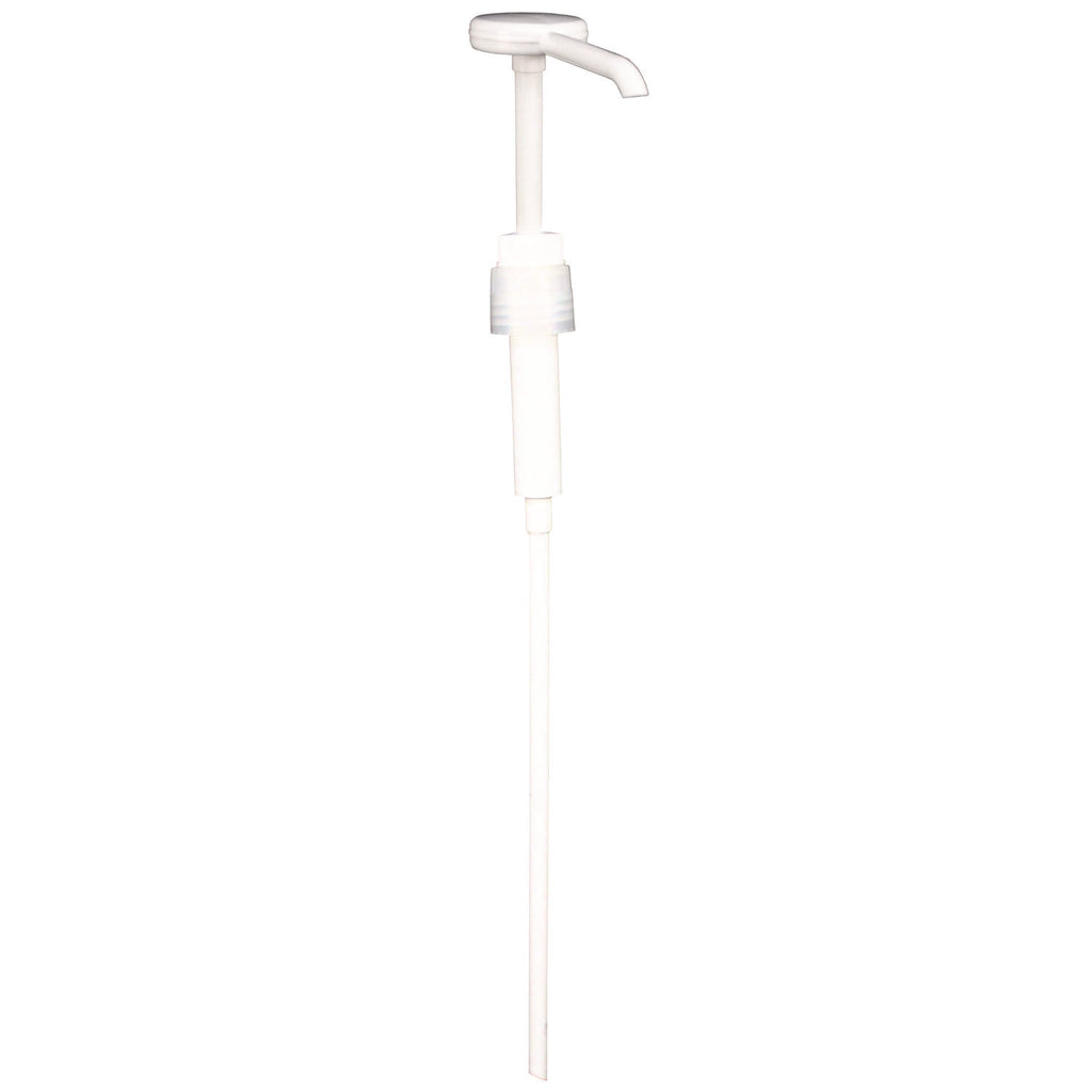 Economy Plastic Dispensing Pump with Senior Rieke Adapter for 5 gal Pails and 38 mm Screwcap for 1 gal Jugs, White