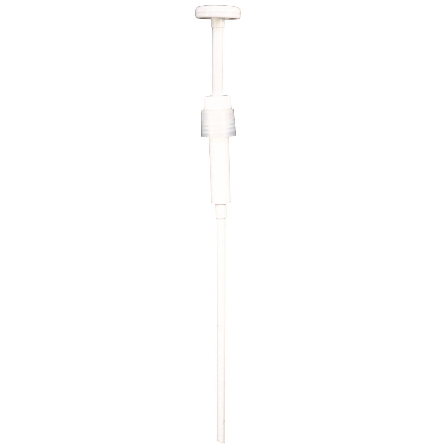 Economy Plastic Dispensing Pump with Senior Rieke Adapter for 5 gal Pails and 38 mm Screwcap for 1 gal Jugs, White
