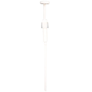 Economy Plastic Dispensing Pump with Senior Rieke Adapter for 5 gal Pails and 38 mm Screwcap for 1 gal Jugs, White