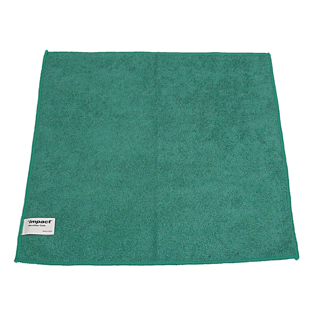 Lightweight Microfiber Cloths, 16 x 16, Green, 240/Carton