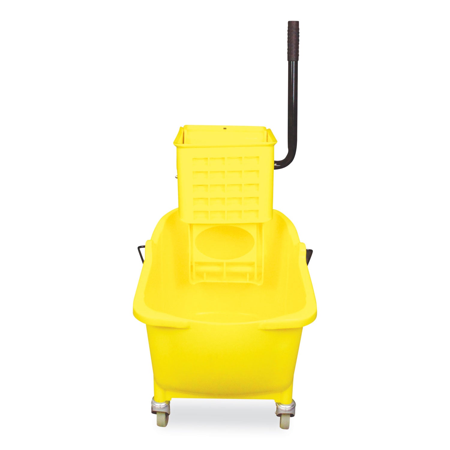 Side-Press Wringer and Plastic Bucket Combo, 12 to 32 oz, Yellow