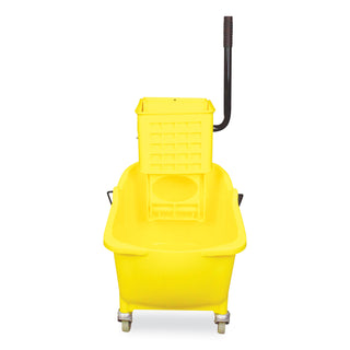 Side-Press Wringer and Plastic Bucket Combo, 12 to 32 oz, Yellow
