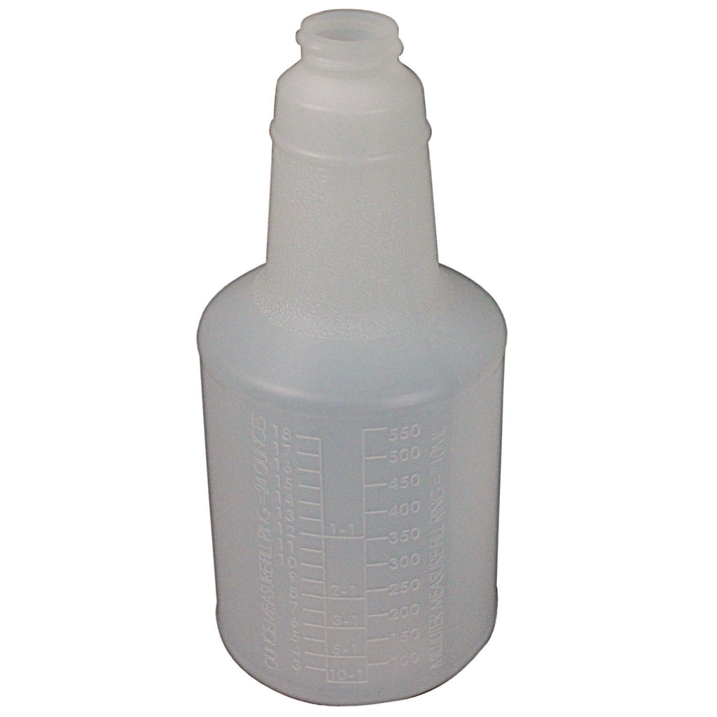 Plastic Bottles with Graduations, 24 oz, Clear, 24/Carton