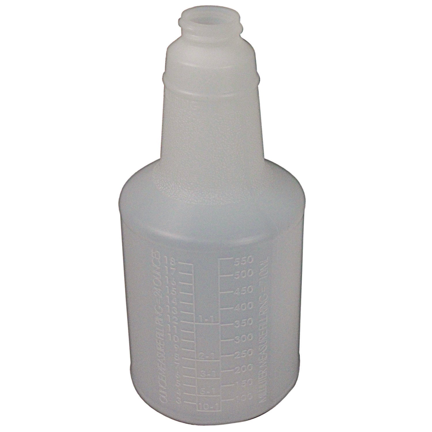 Plastic Bottles with Graduations, 24 oz, Clear, 24/Carton