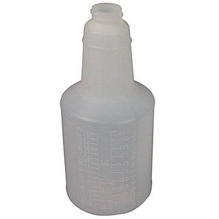 Plastic Bottles with Graduations, 24 oz, Clear, 24/Carton