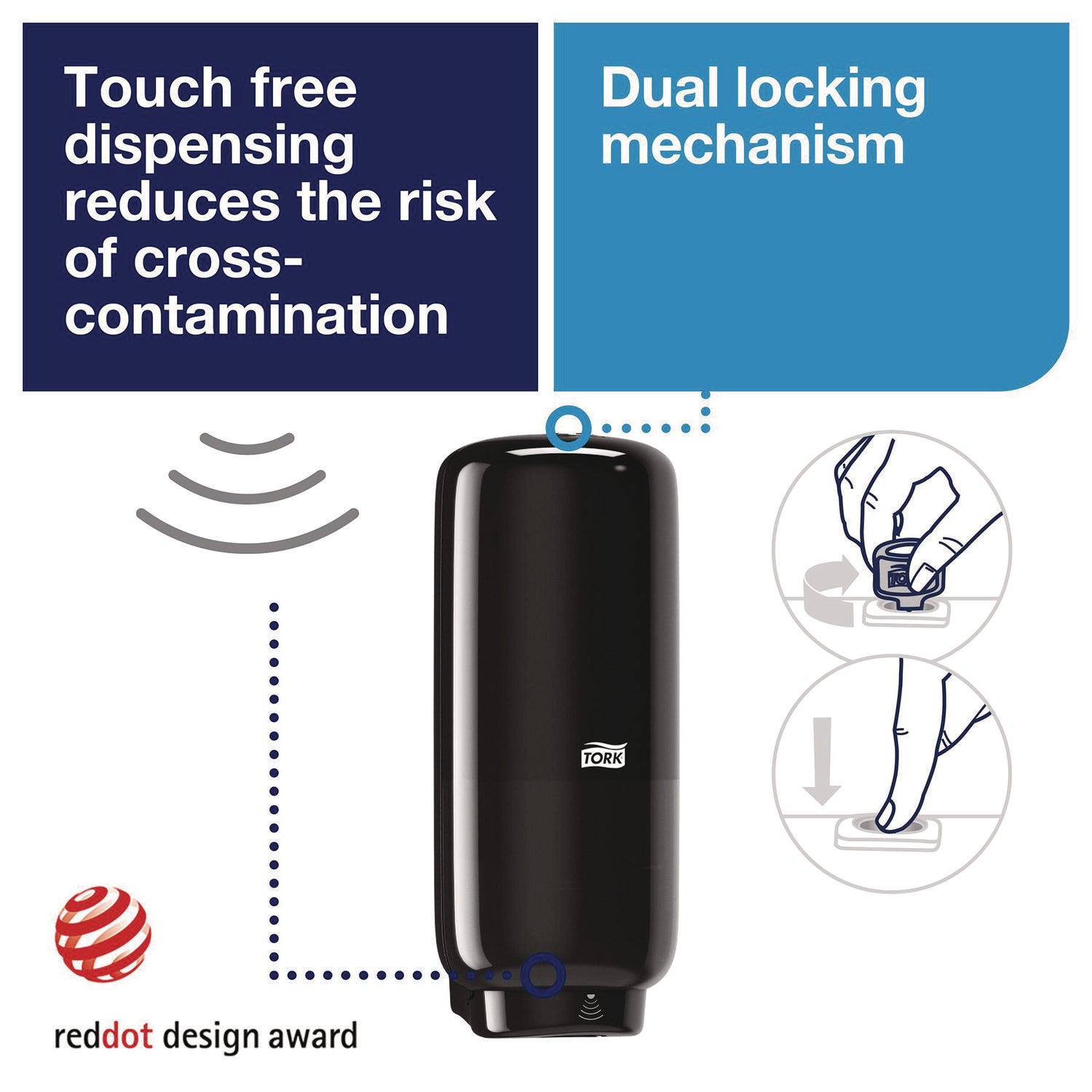 Skincare Dispenser with Intuition Sensor, 4.4, x, 4.5, x, 11.5, Black, 6 per carton - 2