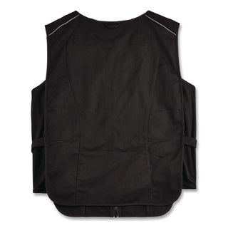 Chill-Its 6260 Lightweight Phase Change Cooling Vest with Packs, Cotton/Poly, 2X-Large/3X-Large, Black, Ships in 1-3 Bus Days
