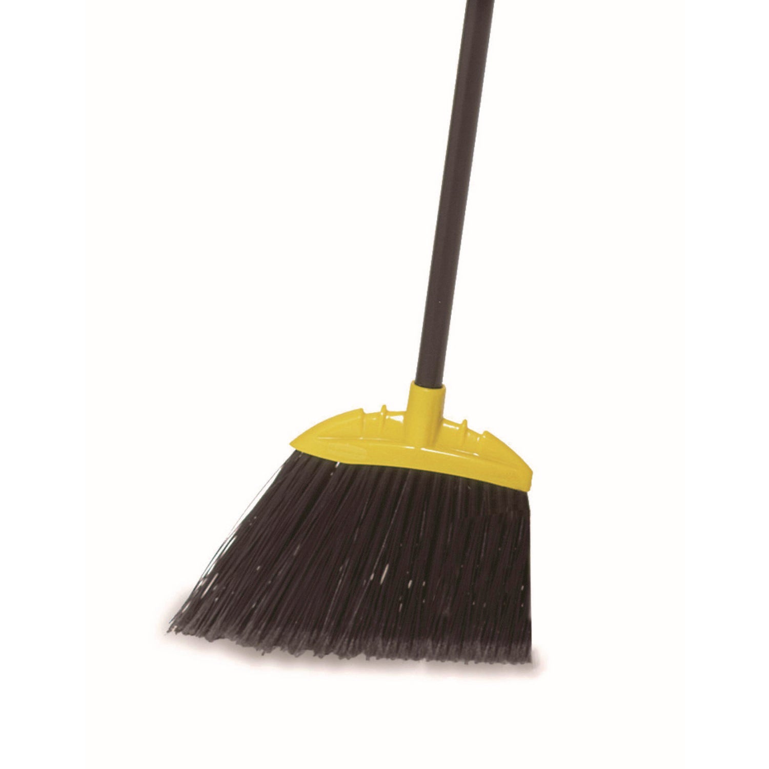 Jumbo Smooth Sweep Angled Broom, 46" Handle, Black/Yellow, 6/Carton - 2