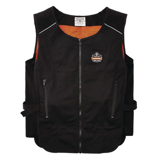 Chill-Its 6255 Lightweight Phase Change Cooling Vest, Cotton/Polyester, 2X-Large/3X-Large, Black, Ships in 1-3 Business Days