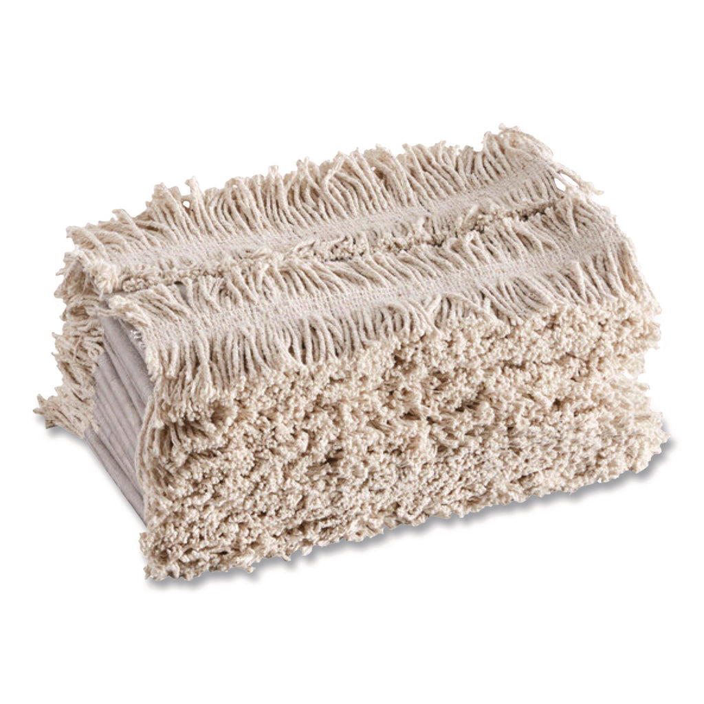 Cut To Length Dust Mops, Cotton, White, Cut-End, 5 x 40 Ft, 1 Box