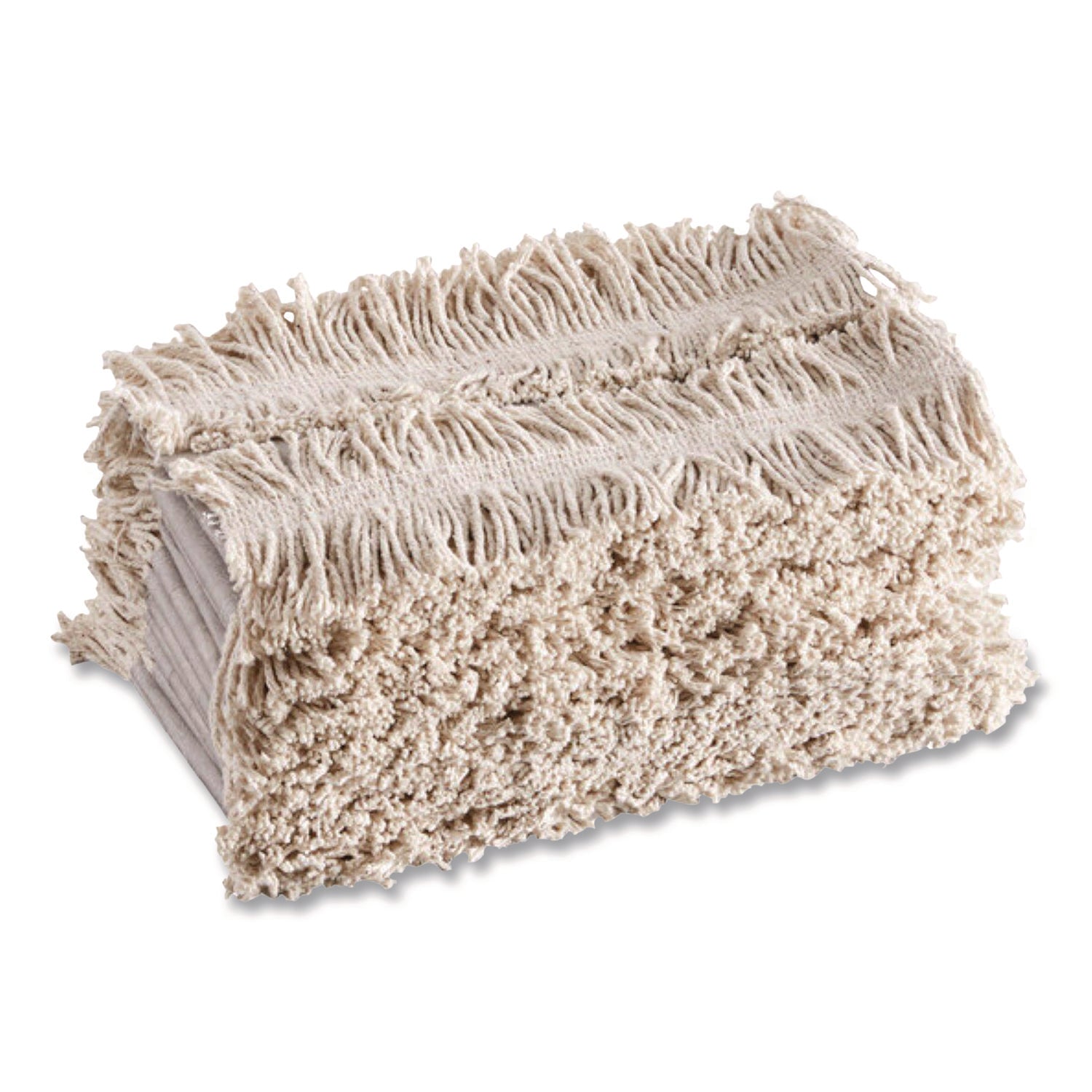 Cut To Length Dust Mops, Cotton, White, Cut-End, 5 x 40 Ft, 1 Box