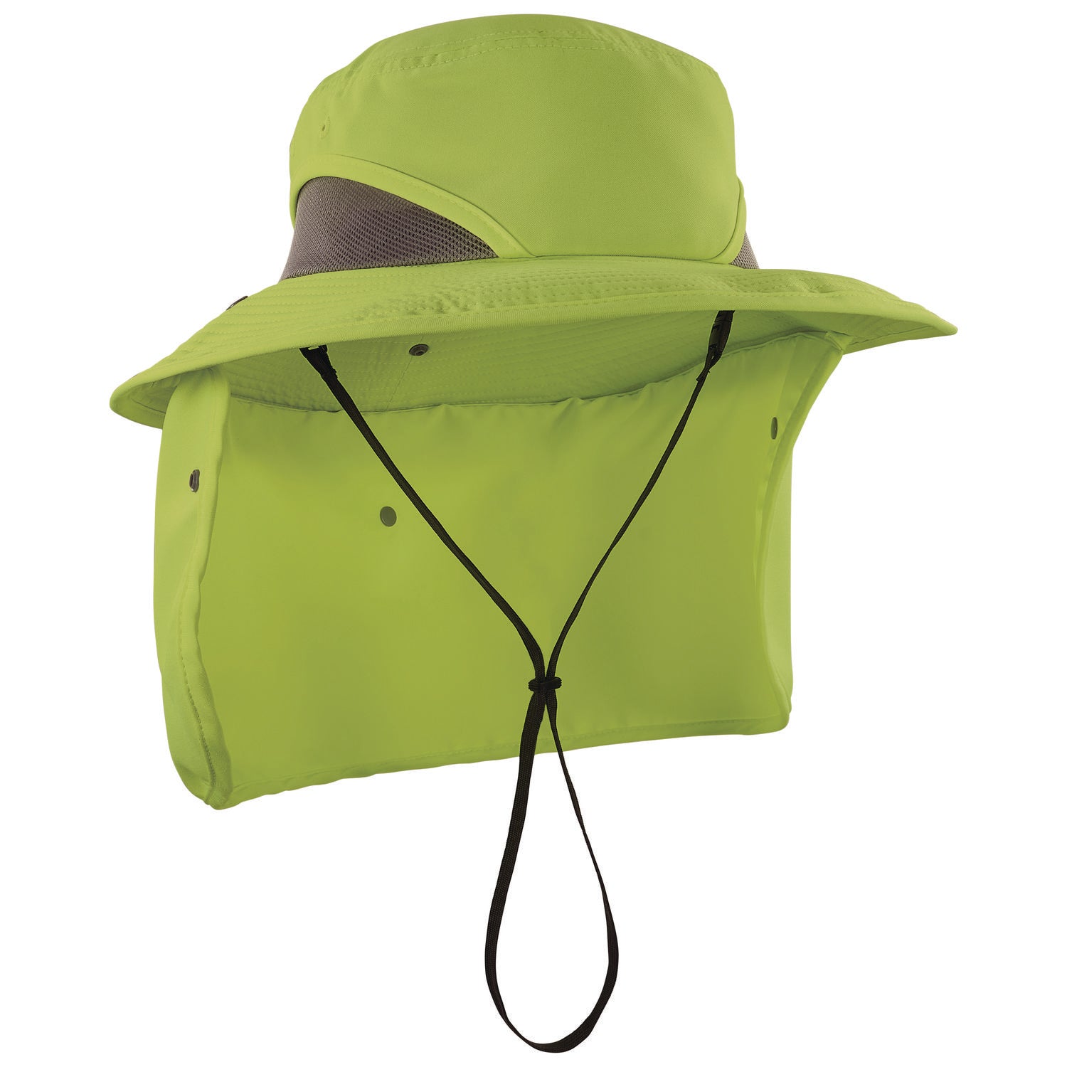 Chill-Its 8934 Ranger Hat with Neck Shade, Microfiber/Polyester, Large/X-Large, Lime, Ships in 1-3 Business Days